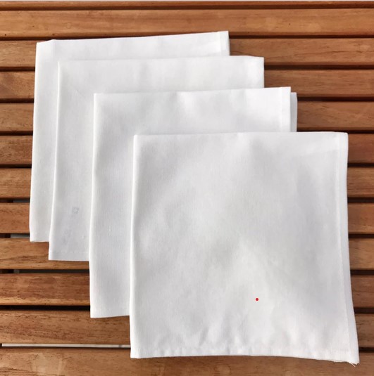 Πετσέτα Φαγητού 40x40εκ. Βαμβακερή Satin Plain Line Whi